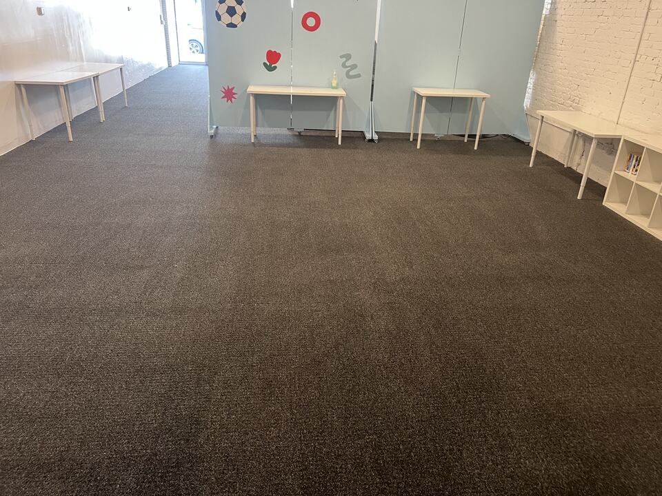 The same room after cleaning, shown from a wider angle